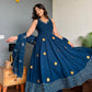 Fusionic Blue Floral Gota Work