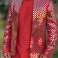 Red Radiant Mirror Jacket with Kurta