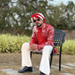 Red Radiant Mirror Jacket with Kurta