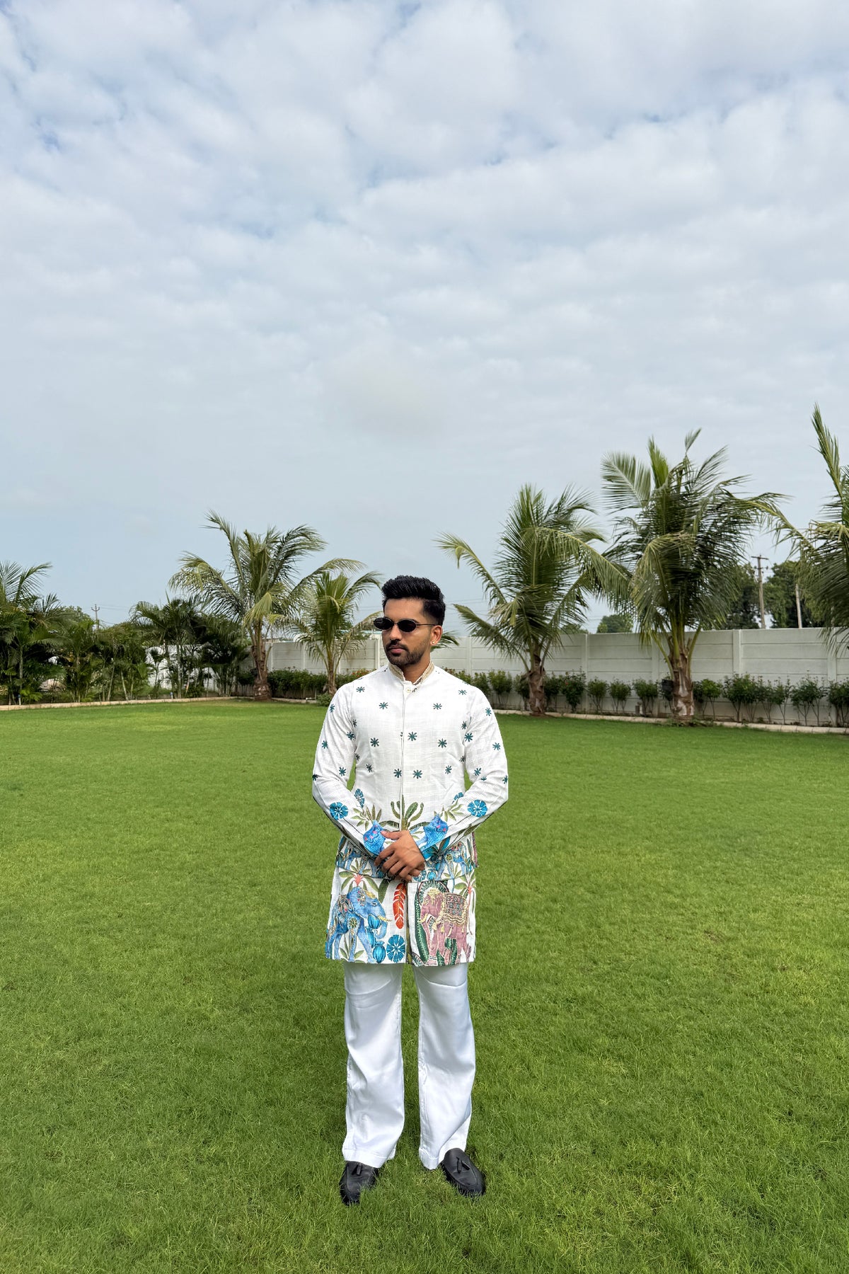 Gajraj Garden White Kurta