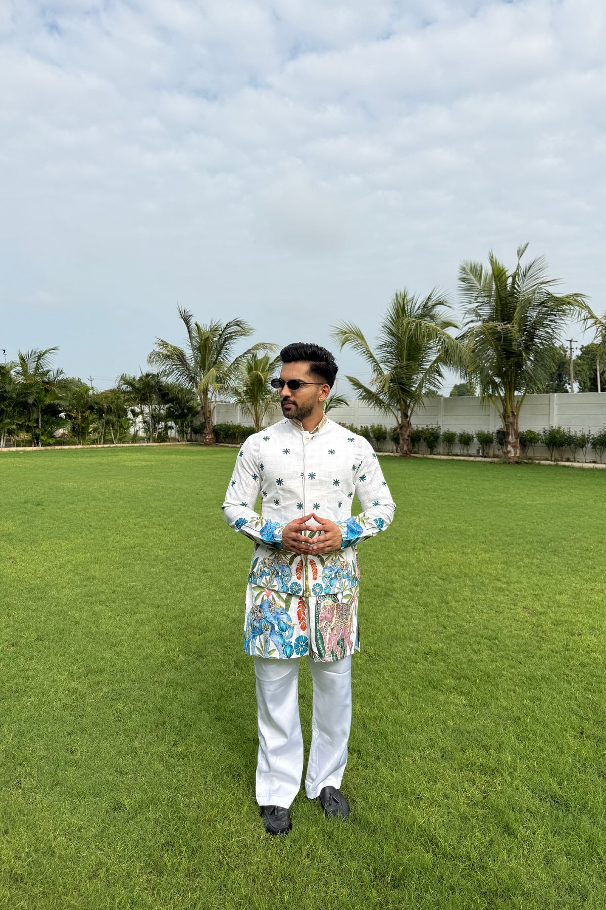 Gajraj Garden White Kurta