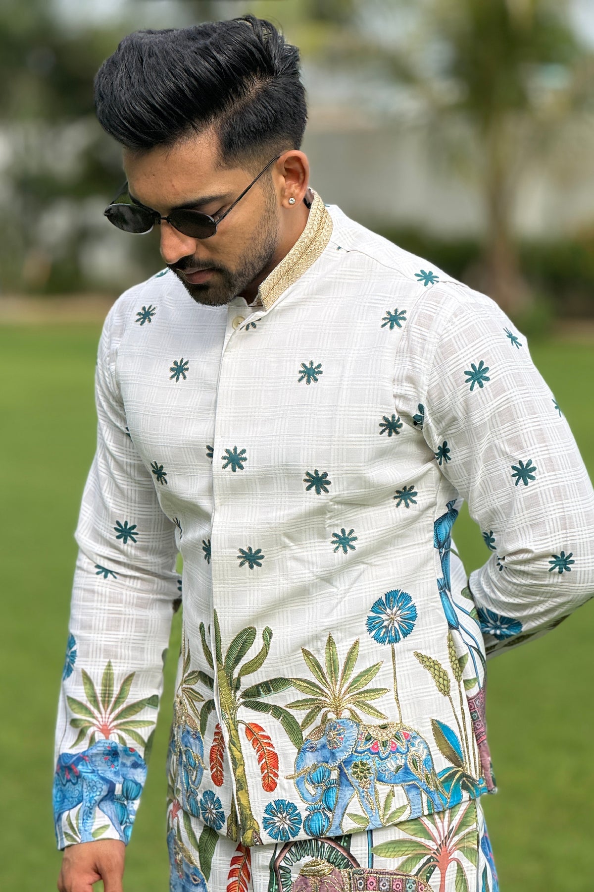 Gajraj Garden White Kurta