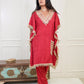 Laal Kaftan Mirror Cord Set