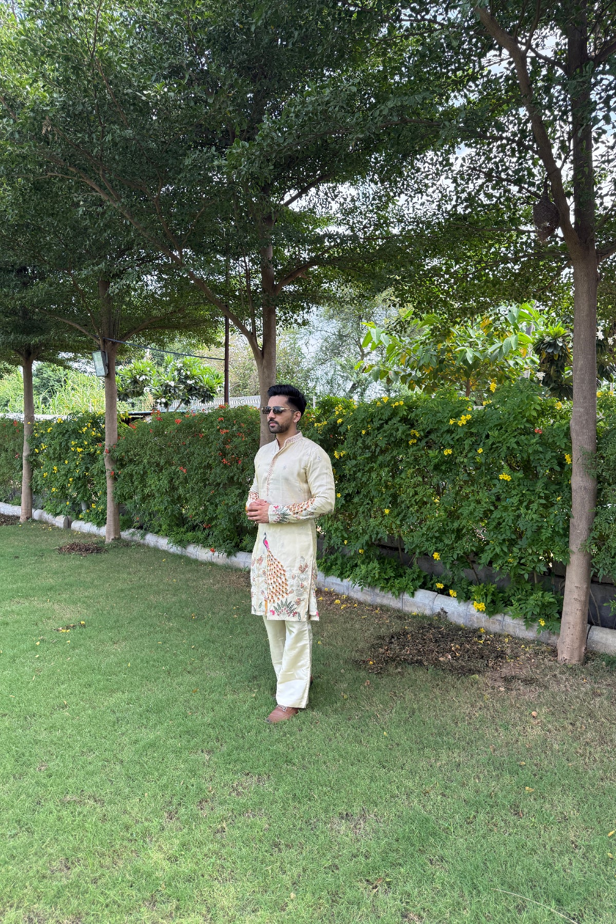Cream Chandni Kurta
