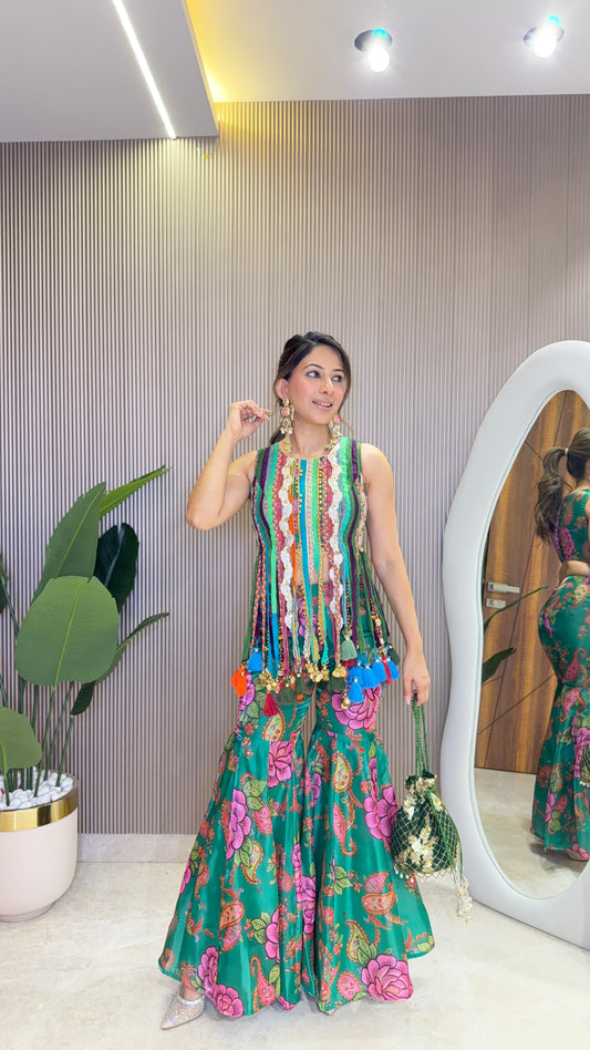 Carnival Bloom Tassel Co-ord Set