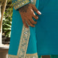 Cadet Blue Zardosi Work Kurta And Dupatta