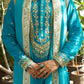 Cadet Blue Zardosi Work Kurta And Dupatta