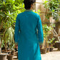 Cadet Blue Zardosi Work Kurta And Dupatta