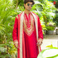 Strawberry Zardosi Kurta And Dupatta