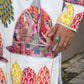 White peacock all over patch work