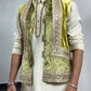 Green Velvet Embroidery Jacket With Kurta