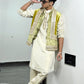 Green Velvet Embroidery Jacket With Kurta