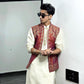 Maroon Jacket With Kurta