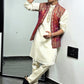 Maroon Jacket With Kurta