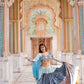 Odette Blue Sequence Lehenga Choli