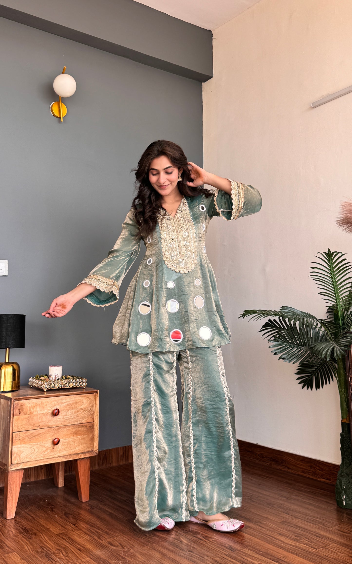 Mint Mirror Masti Co-ord Set