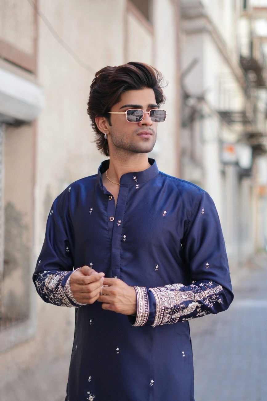 Rajtilak Neel Shehar Embroidered Kurta