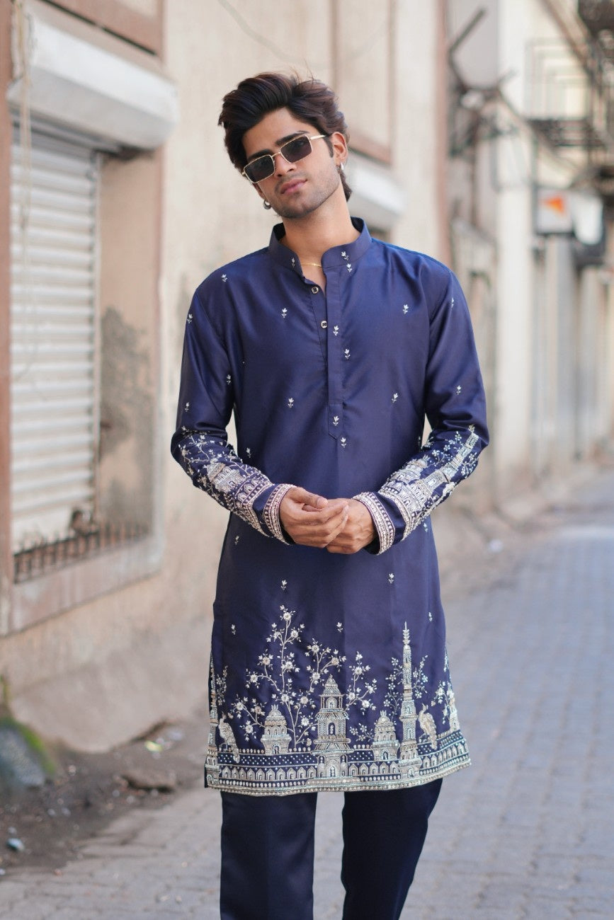 Rajtilak Neel Shehar Embroidered Kurta