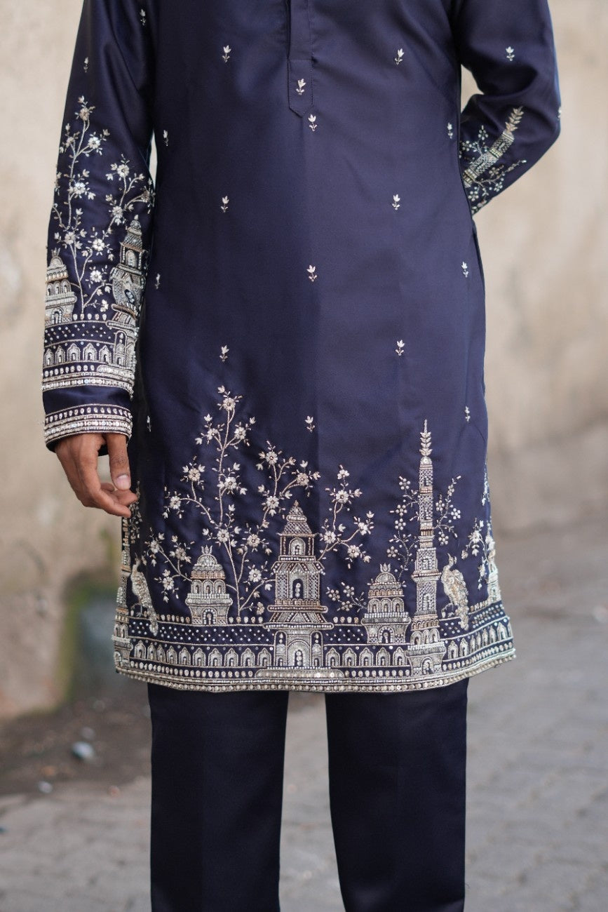 Rajtilak Neel Shehar Embroidered Kurta