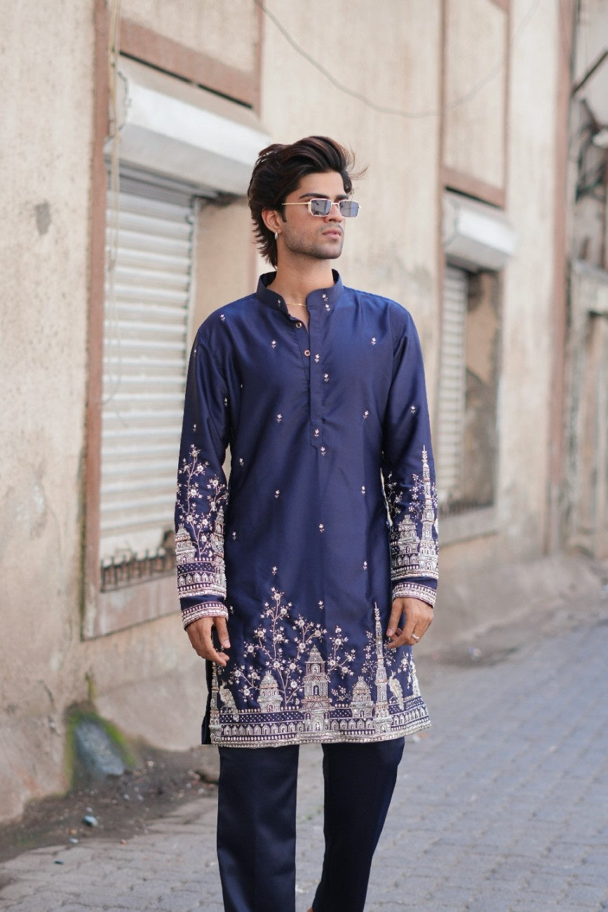 Rajtilak Neel Shehar Embroidered Kurta