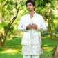Rajvaibhav Mint Peacock Koti Kurta Set