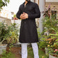 Black Sequin Embroidered Kurta