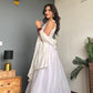 White Coral Gold Embriodery Lehanga choli with Dupatta