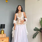 White Coral Gold Embriodery Lehanga choli with Dupatta