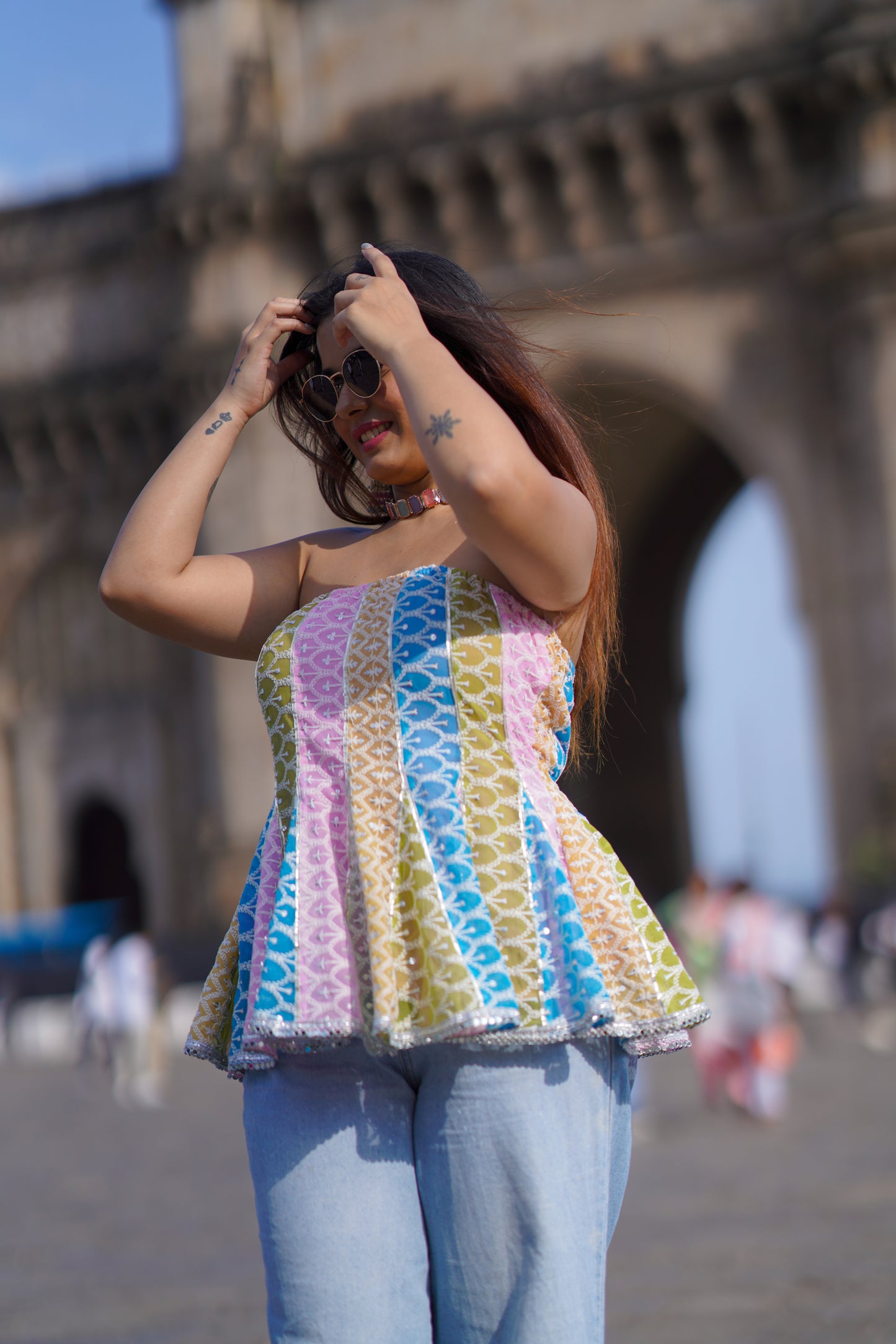 Buy Colorful White Kurti's Tube