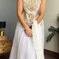 White Coral Gold Embriodery Lehanga choli with Dupatta