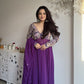 Plum Rose Anarkali