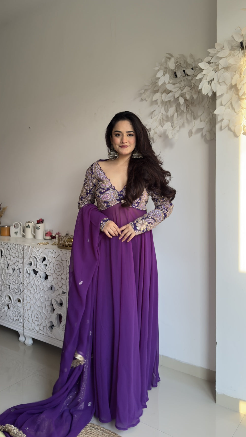 Plum Rose Anarkali