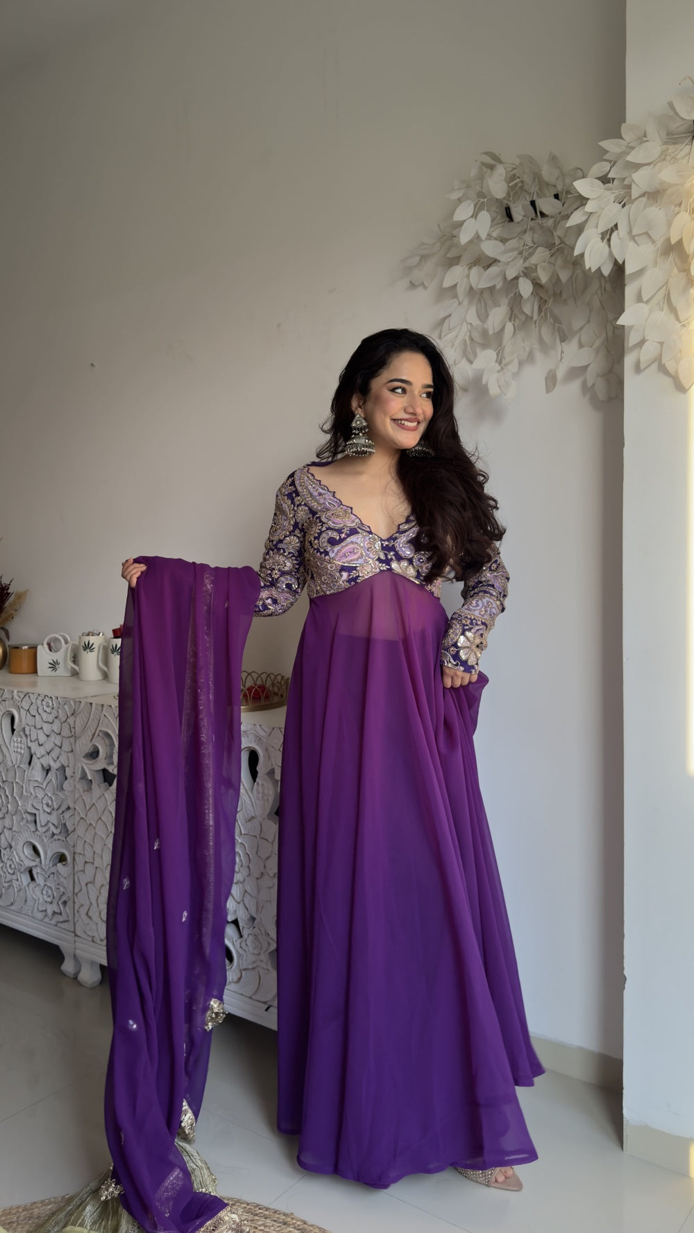 Plum Rose Anarkali