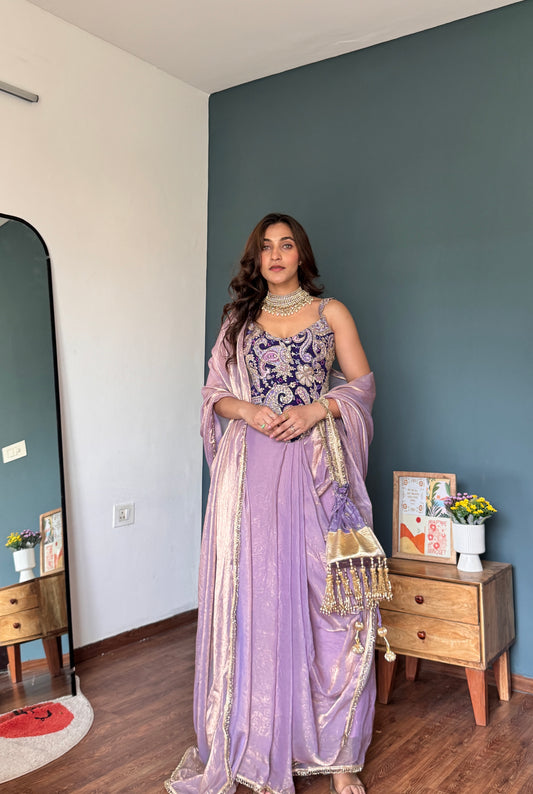 Moonmist Drape Corset Saree