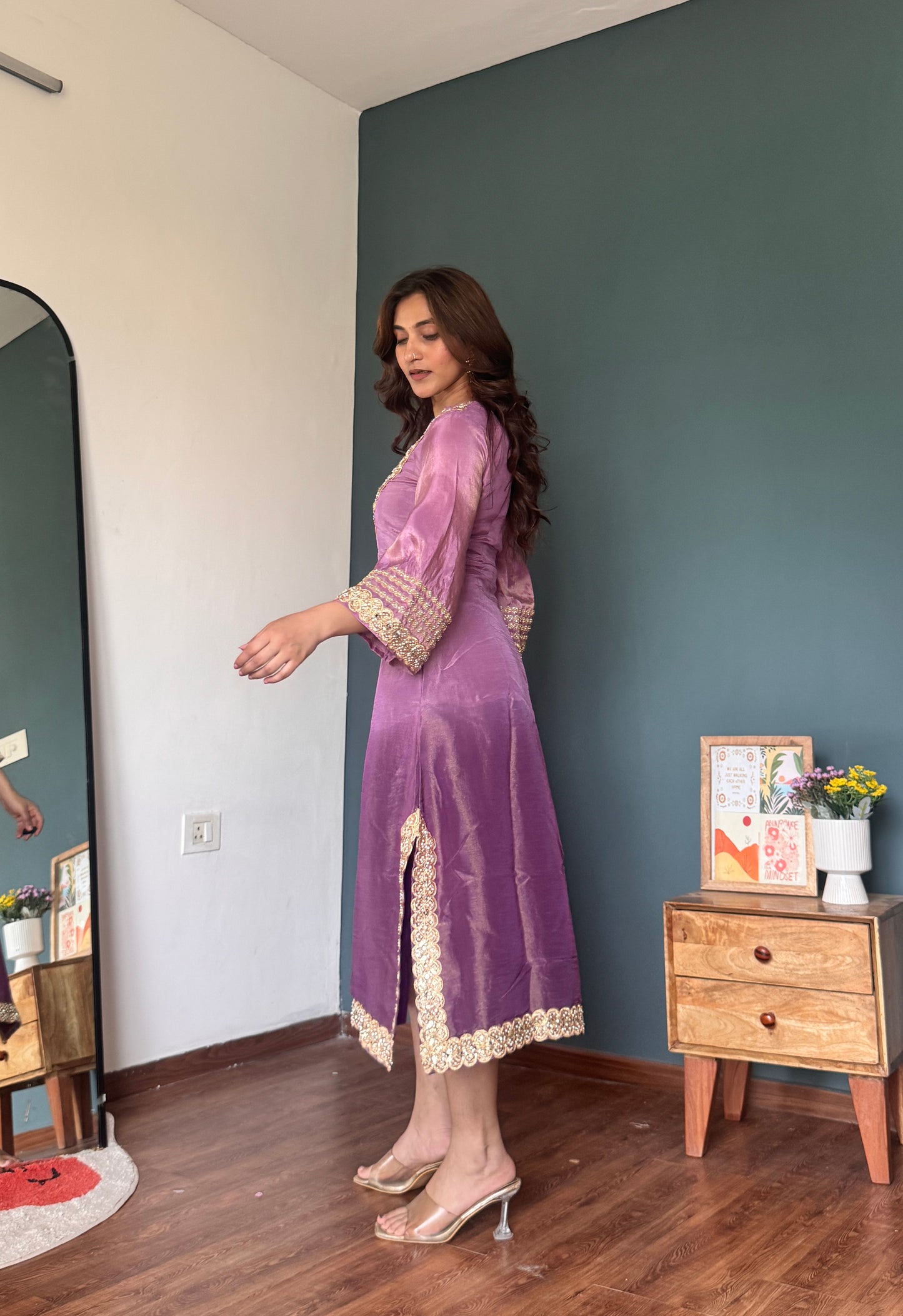Moonlit Mauve Kaftan