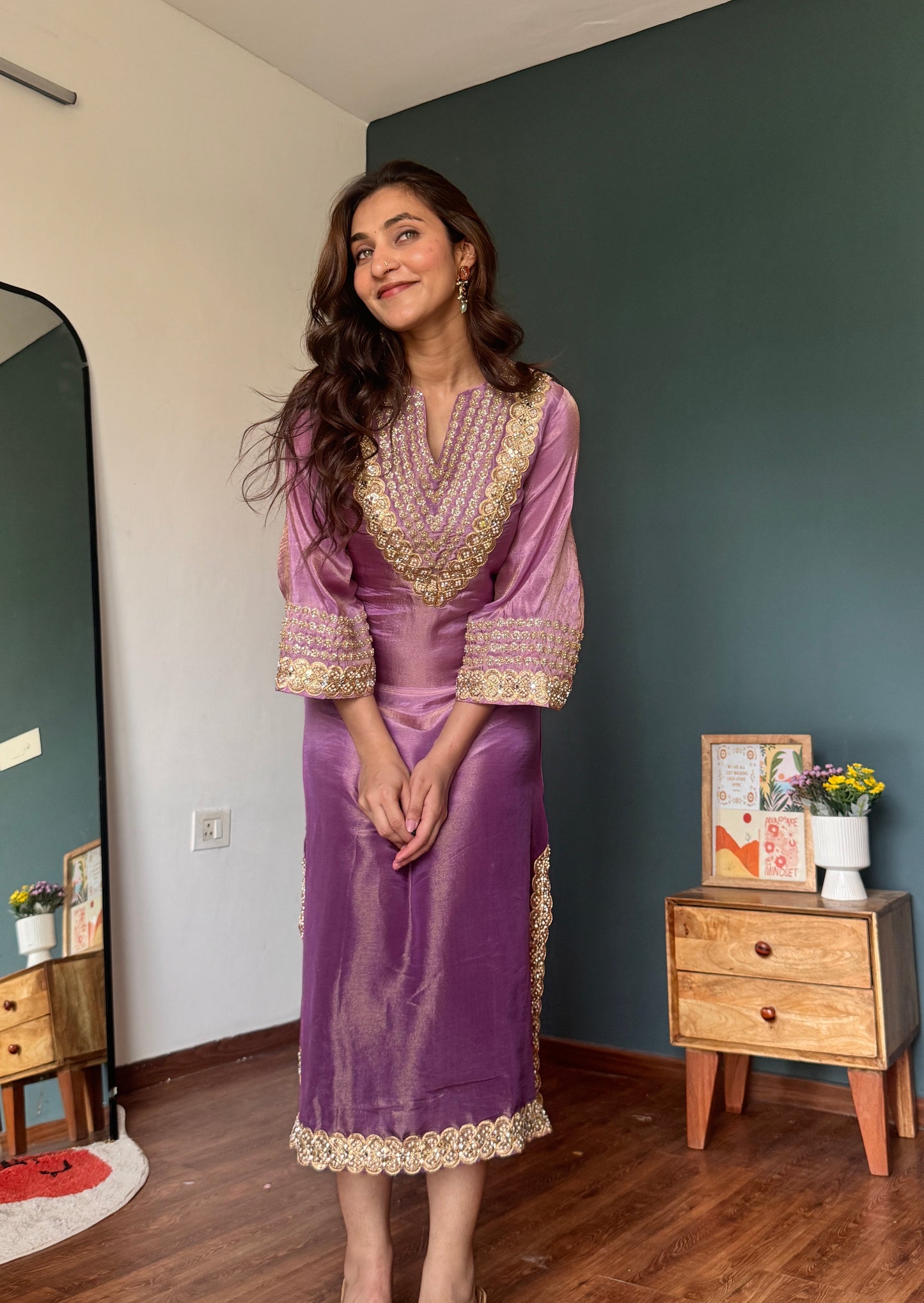 Moonlit Mauve Kaftan