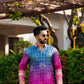 The Prussian Shaded Blue and Pink Kurta
