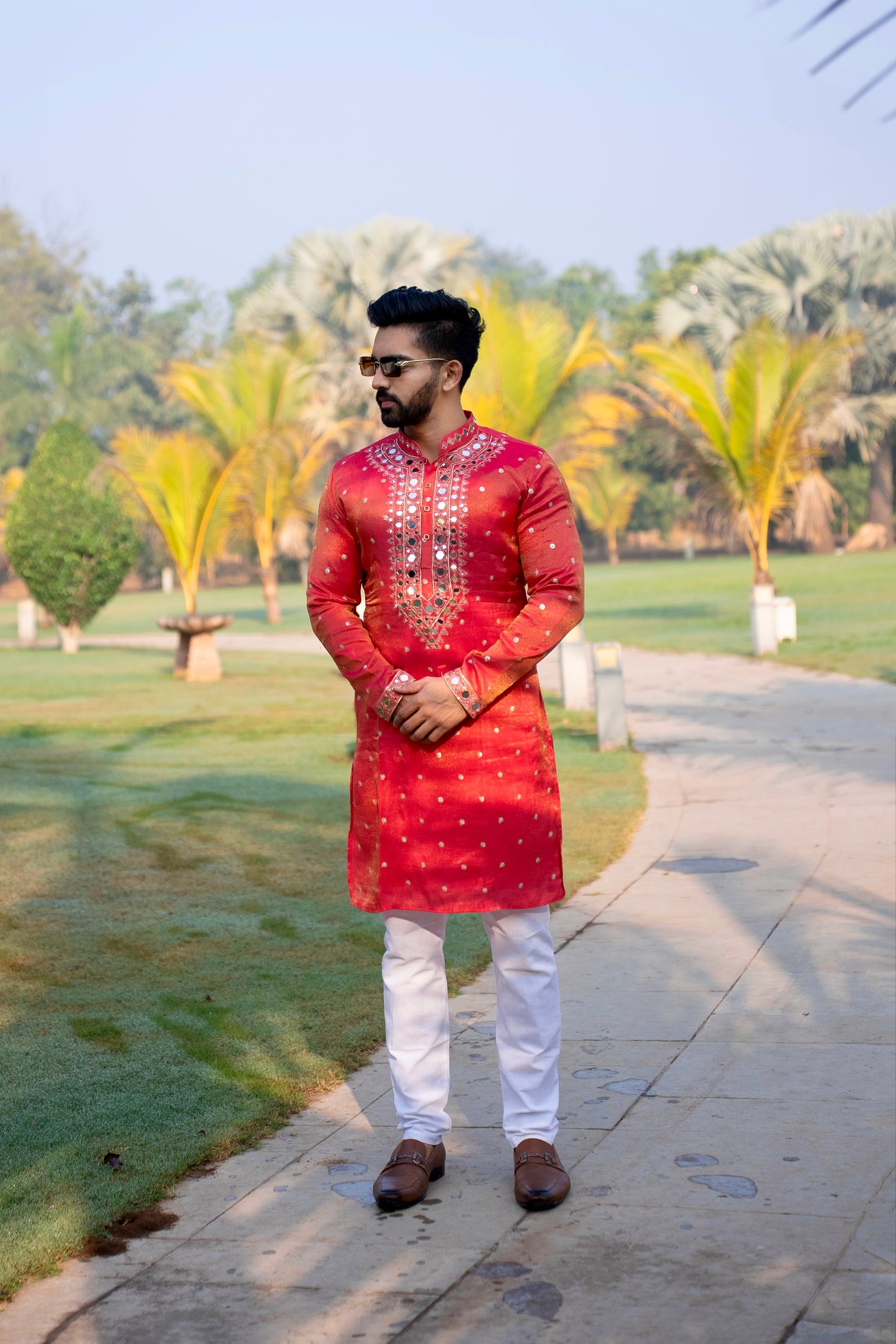 Buy Lal Kurta For Men