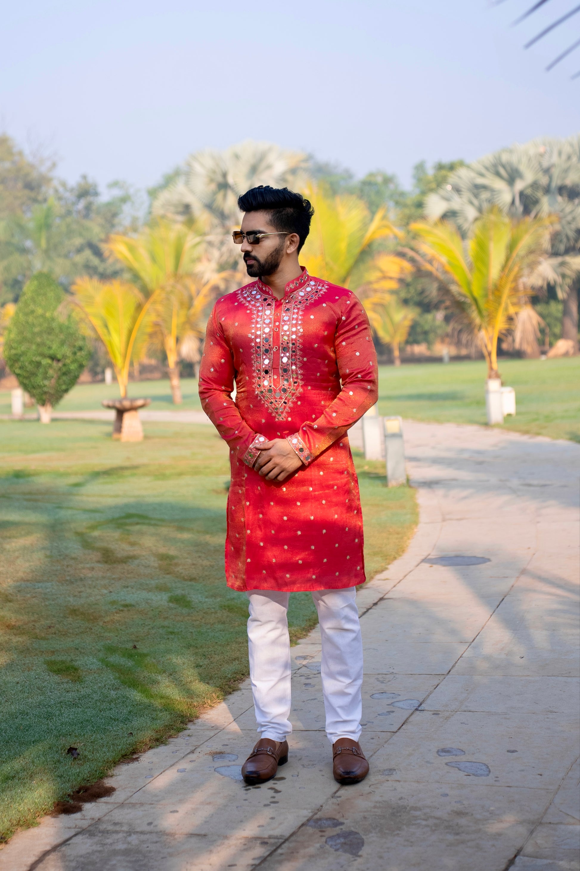 Buy Lal Kurta For Men