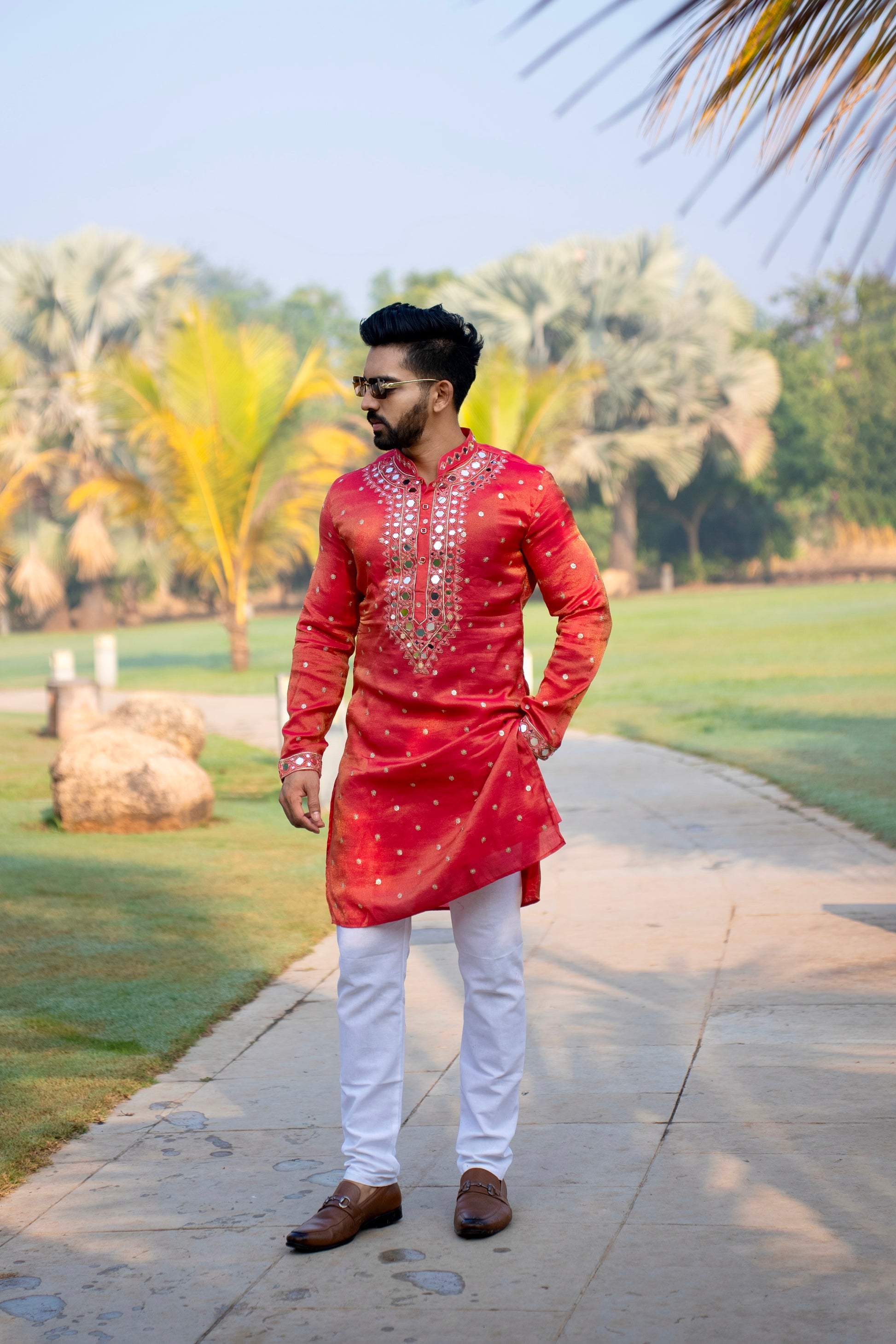 Buy Lal Kurta For Men