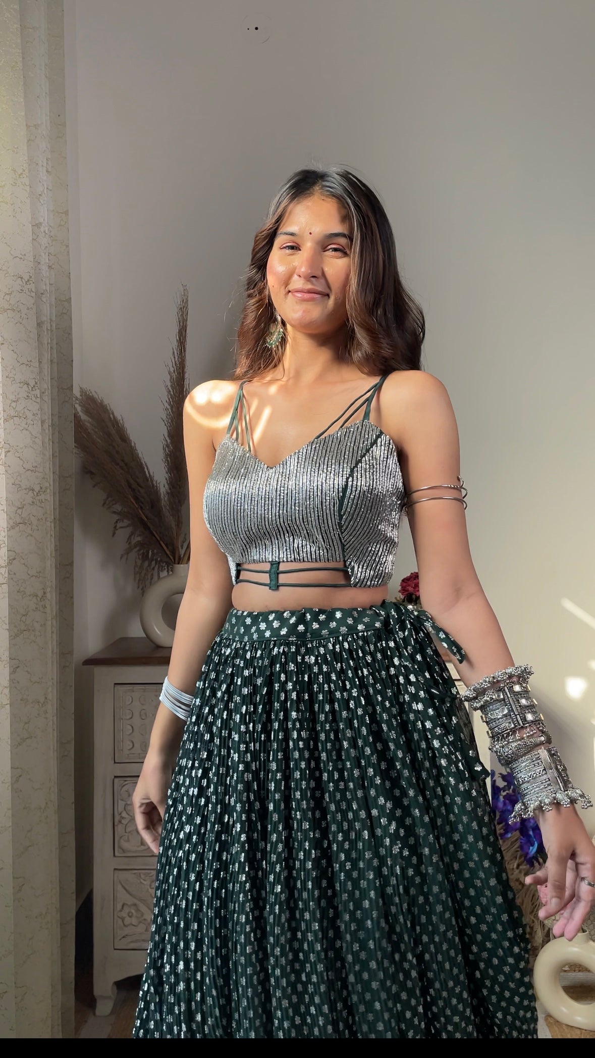 Odette Crop Top and Lehenga