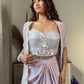 Lavender Crape Jacket Indowestern