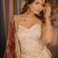 Ivory Maroon Ombre Zari Lehenga Set
