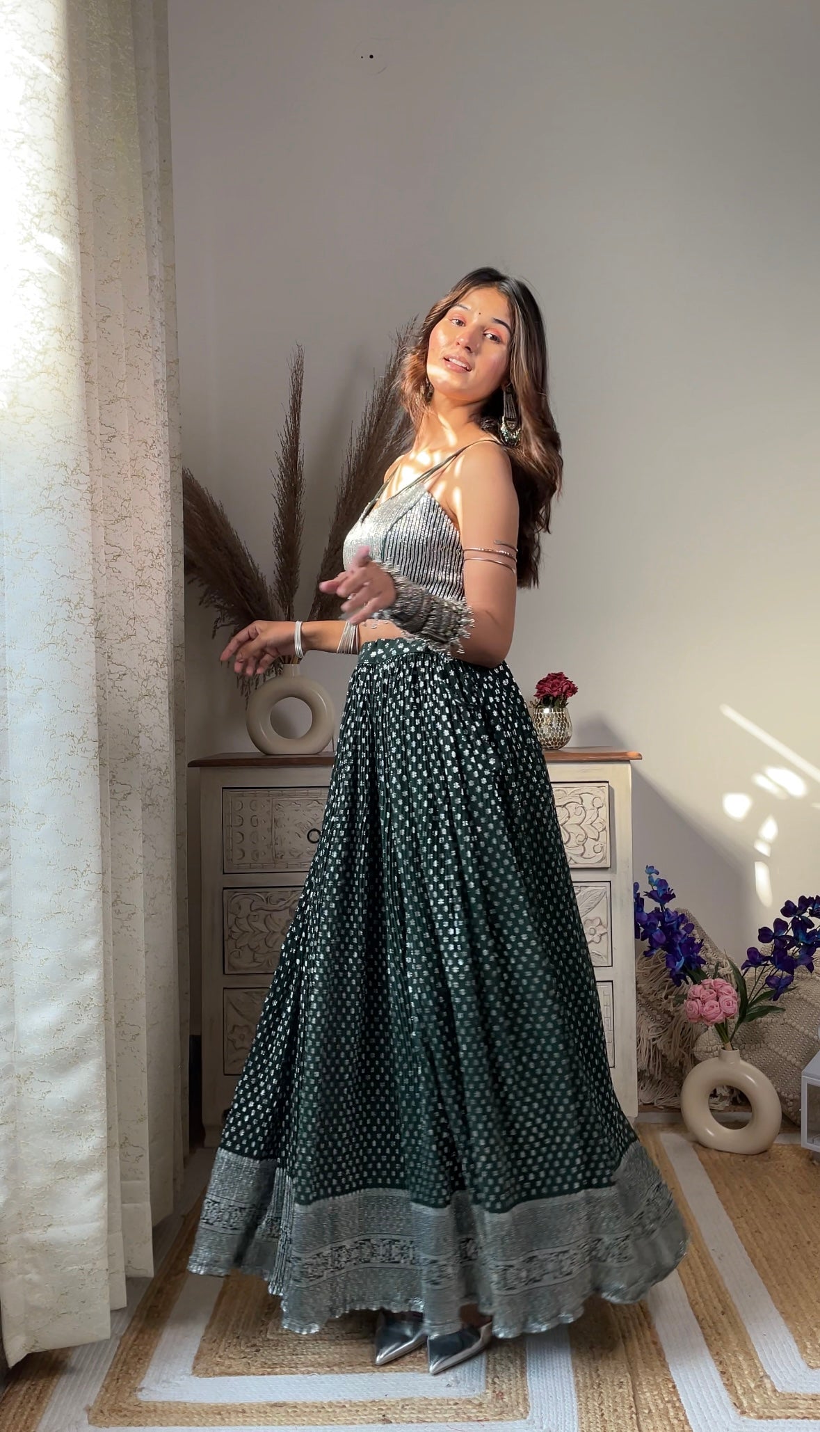 Odette Crop Top and Lehenga