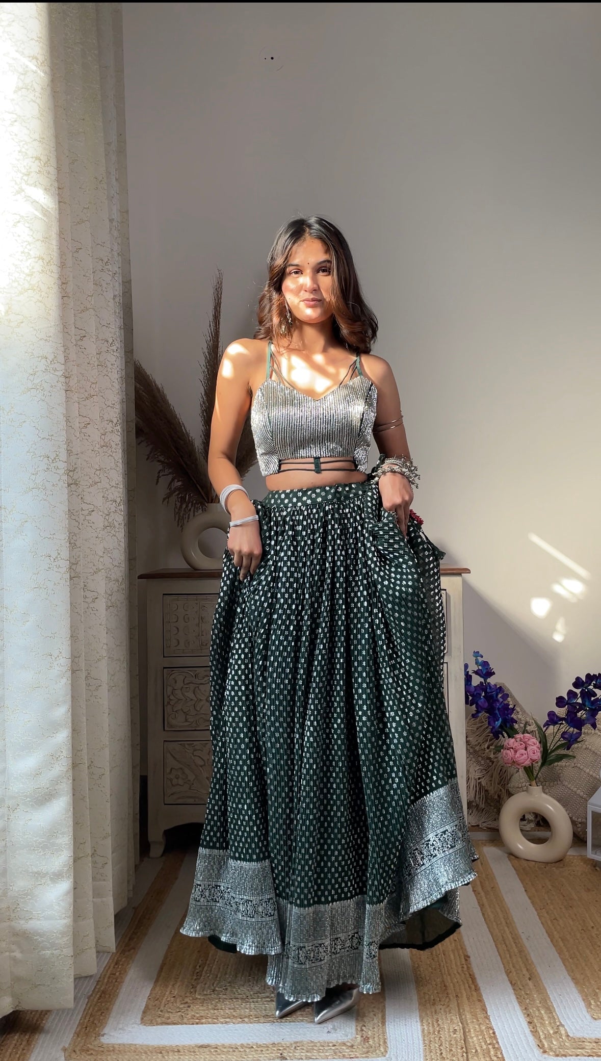 Odette Crop Top and Lehenga