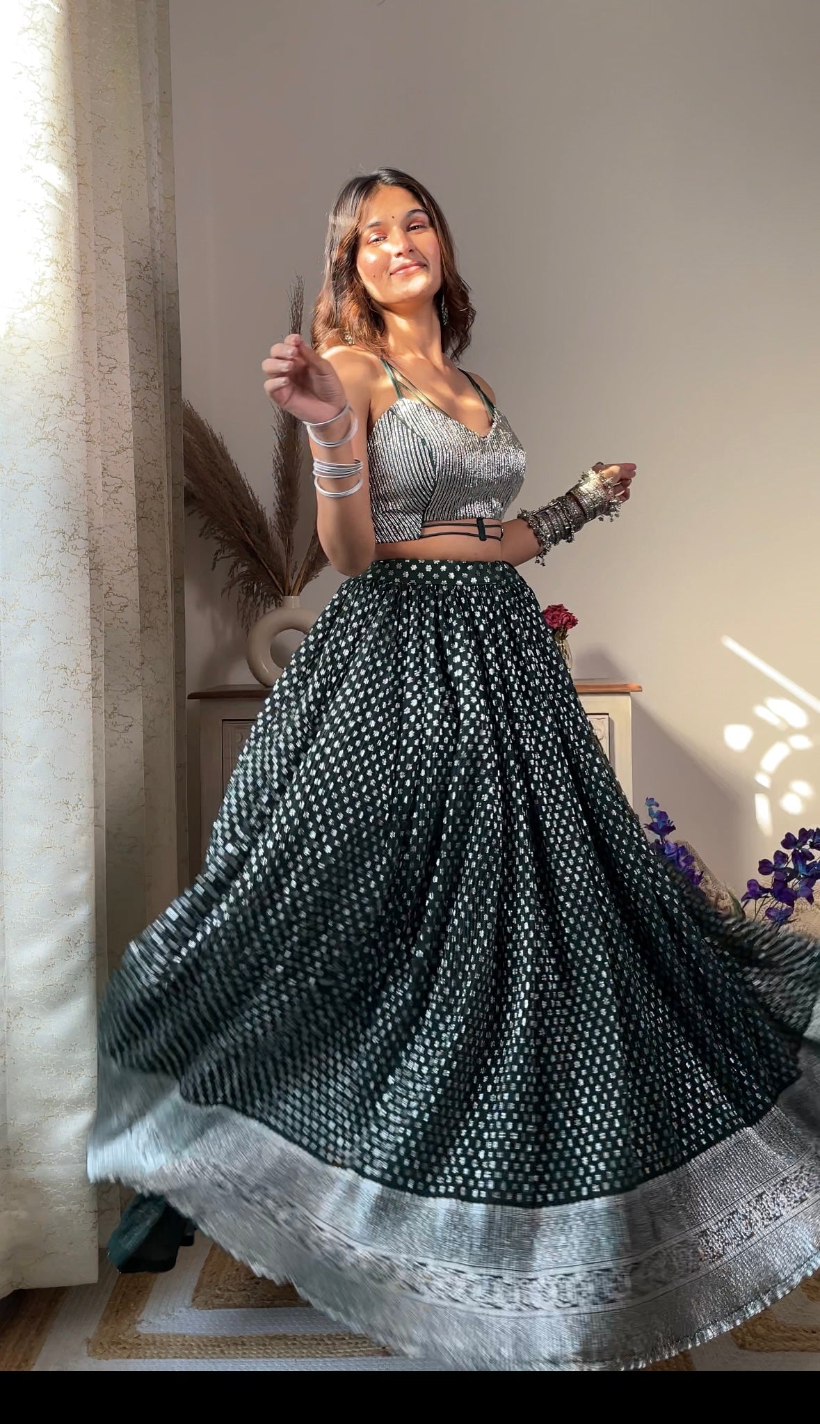 Odette Crop Top and Lehenga