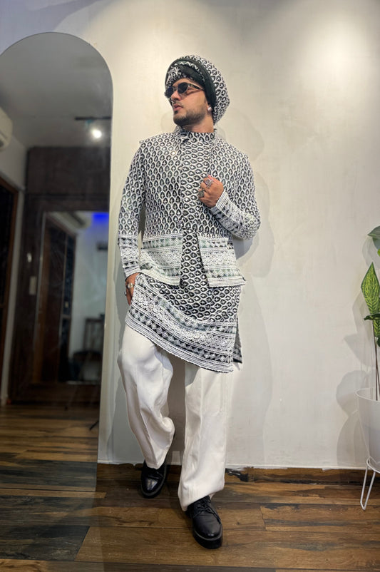 Botty Green Koti Kurta