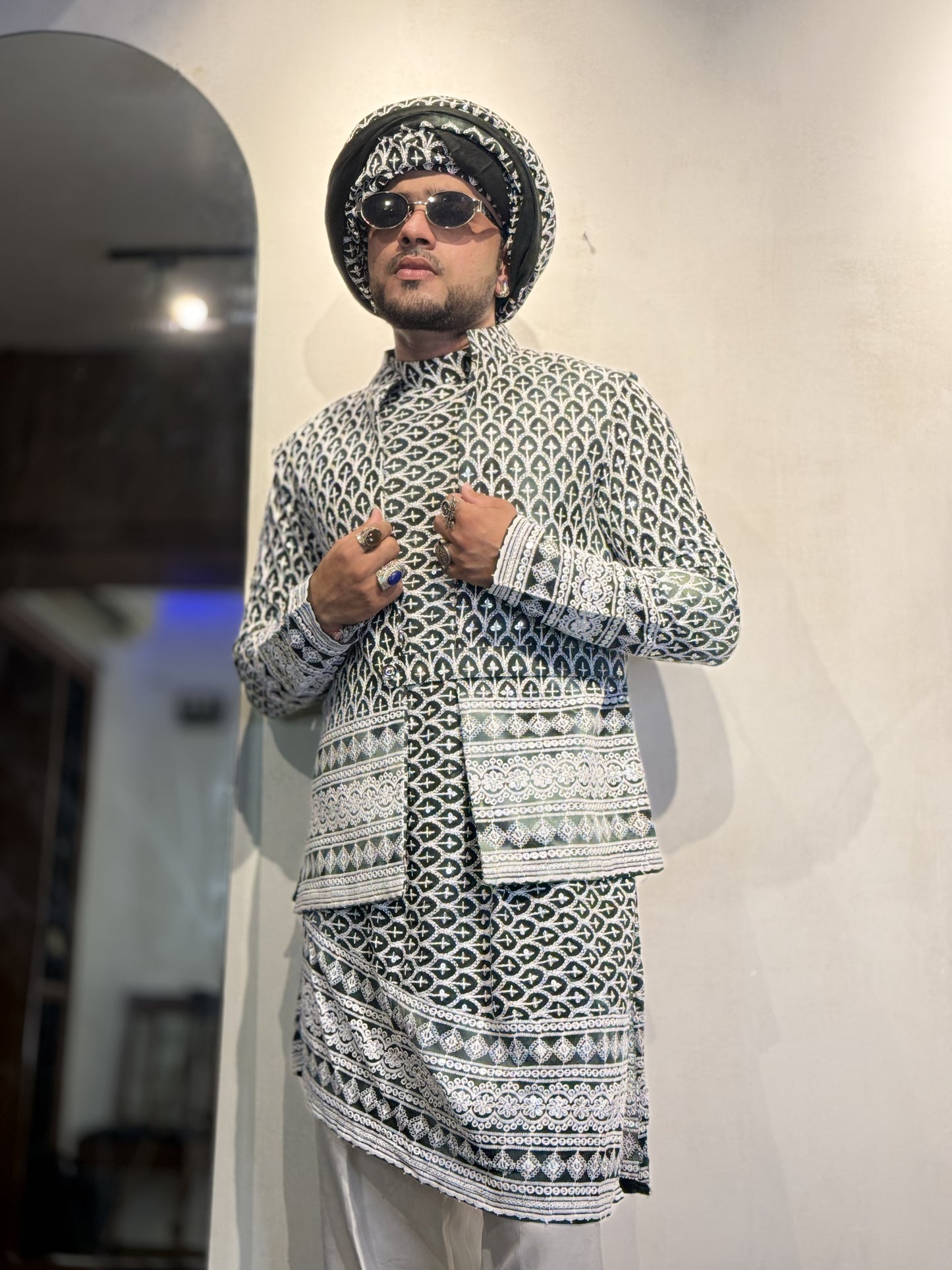 Botty Green Koti Kurta