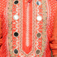 Cherry Red Bhandhani Kurta Plus Dupatta