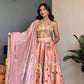 Peachy Red lehanga